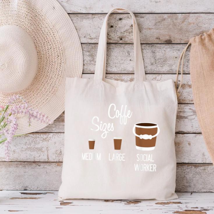 Social Work s Coffee Graduation Social Worker Canvas Tote Bag