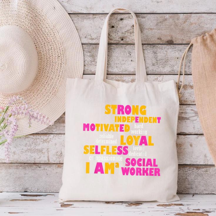 Social WorkerShirt Graduation Social Work Month Canvas Tote Bag
