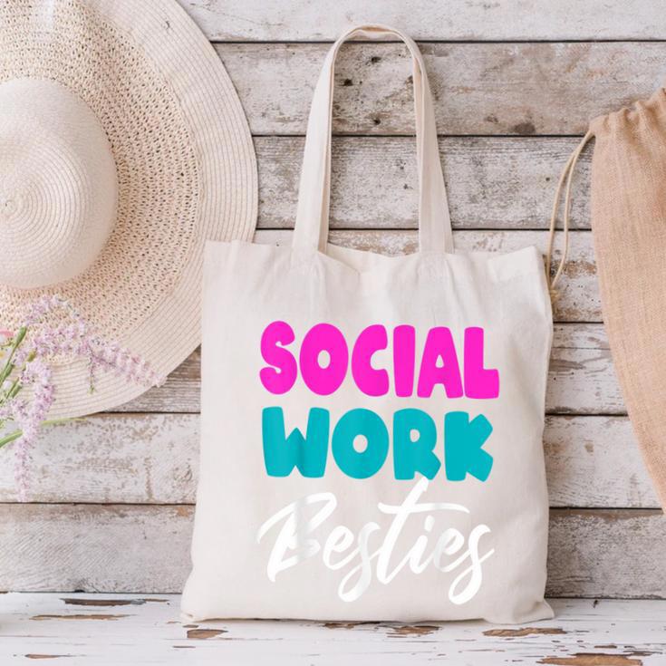 Social Worker Work Coworkers Best Friend Graduation MSW Canvas Tote Bag