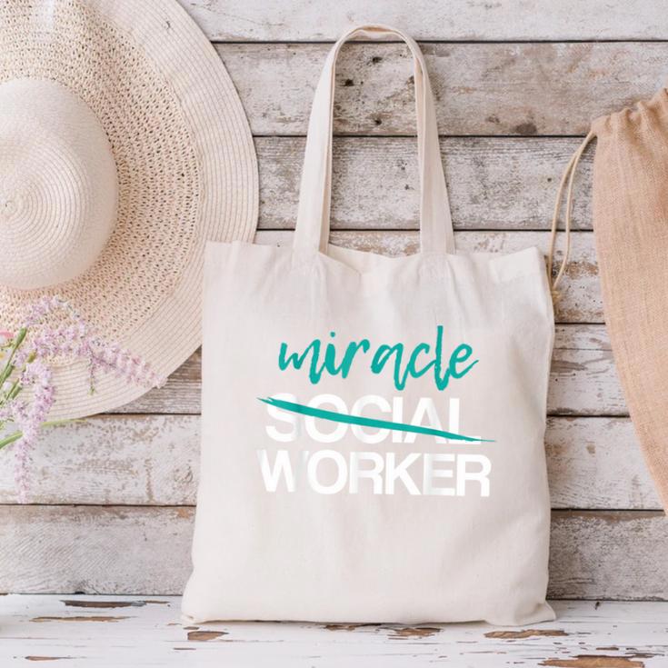 Social Worker Work Month MSW Graduation Masters Canvas Tote Bag
