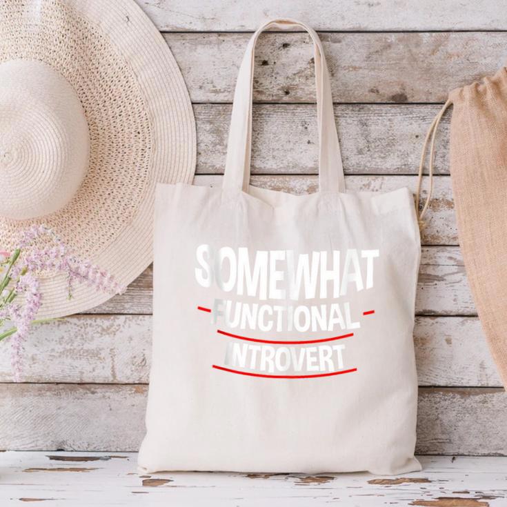 Somewhat Functional Introvert Canvas Tote Bag Somewhat Functional Introvert Canvas Tote Bag