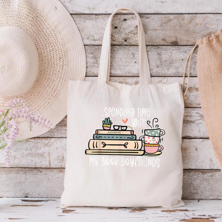 Spending Time With My Book Boyfriends Apparel Canvas Tote Bag