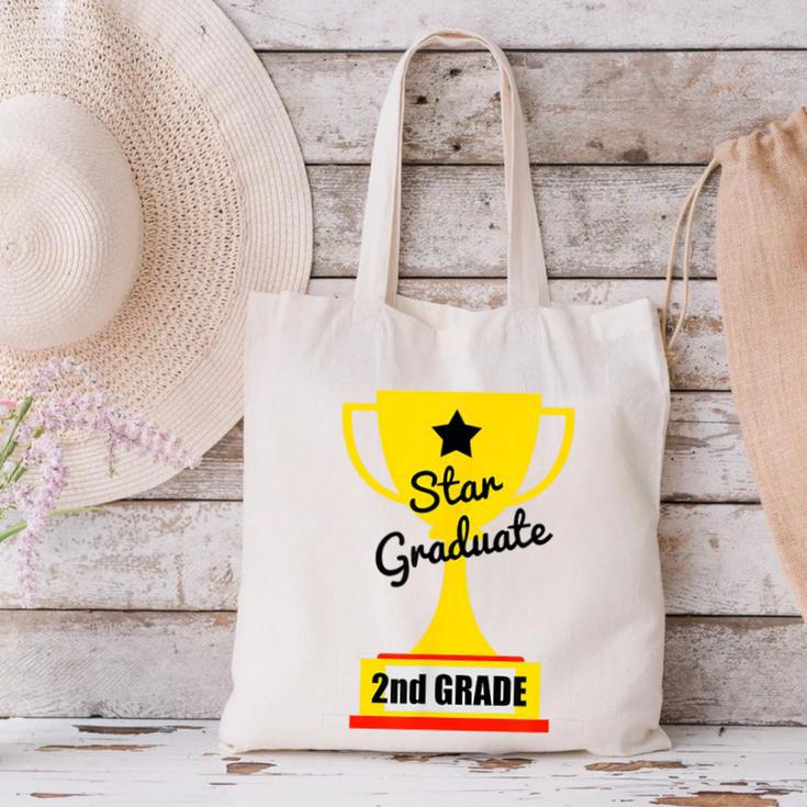 Star Graduate Second Grade Graduation Trophy Cup Canvas Tote Bag
