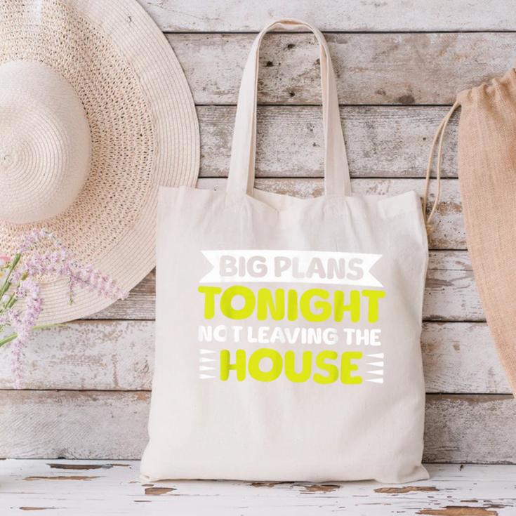 Staying Alone Big Plans Tonight Ideal For Introverts Canvas Tote Bag Staying Alone Big Plans Tonight Ideal For Introverts Canvas Tote Bag