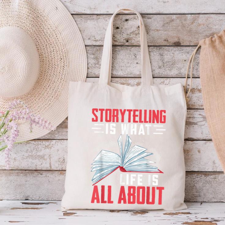 Storytelling Is What Life Is All About Book Canvas Tote Bag