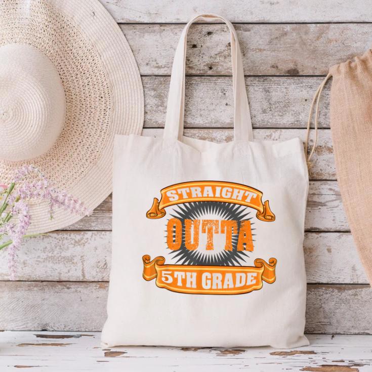 Straight Outta 5th Grade Shirt Fifth Graduation Boys Girls Canvas Tote Bag