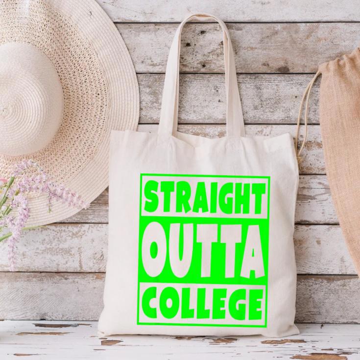 Straight Outta College 2018 Graduation Canvas Tote Bag