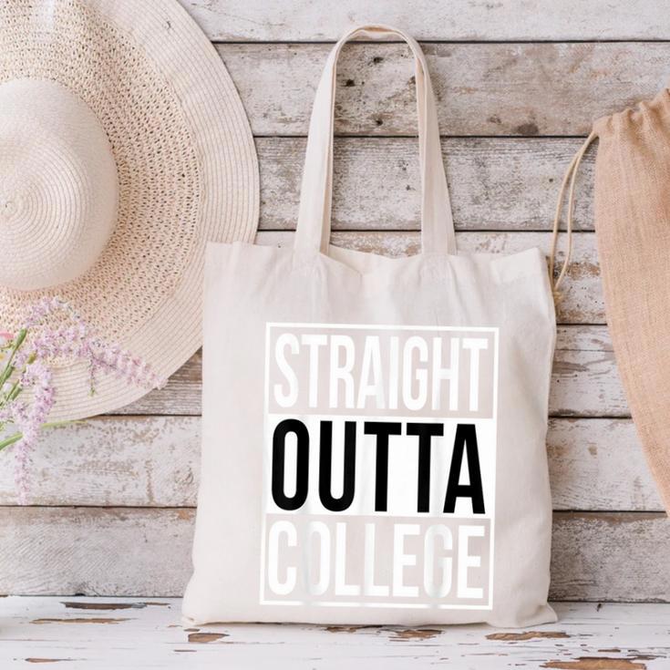 Straight Outta College Movie Parody Graduation Canvas Tote Bag