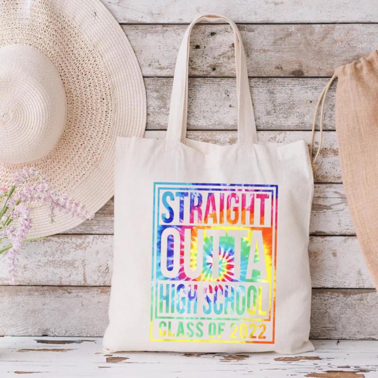 Straight Outta High School Class Of 2022 Graduation Canvas Tote Bag