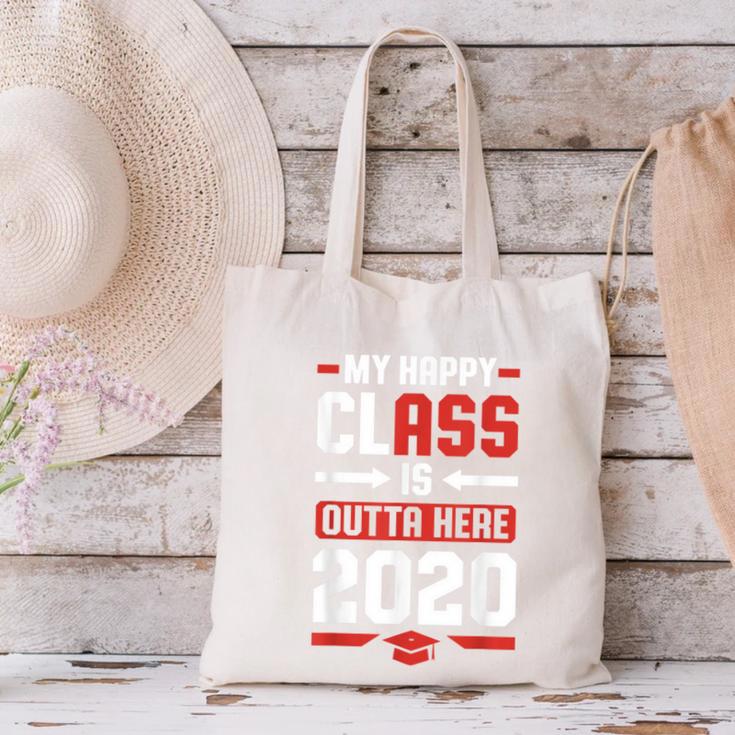 Student Graduation 2020 Tee My Happy Class Is Outta Here Canvas Tote Bag