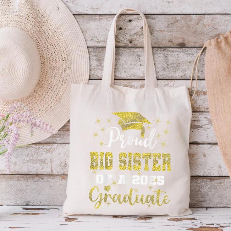 Super Proud Big Sister Of 2025 Graduate Graduation Family Canvas Tote Bag