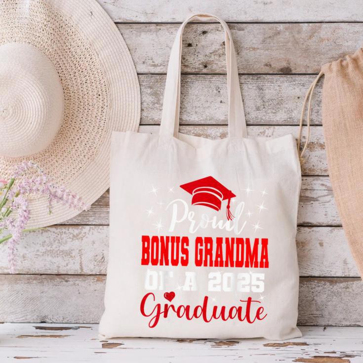 Super Proud Bonus Grandma Of 2025 Graduate Graduation Family Canvas Tote Bag