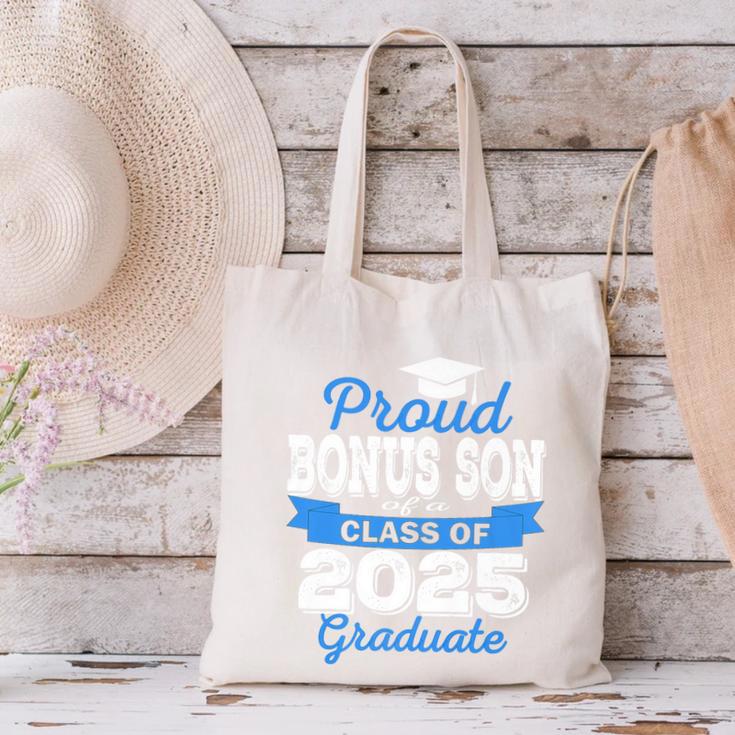 Super Proud Bonus Son Of 2025 Graduate Graduation Family Premium Canvas Tote Bag