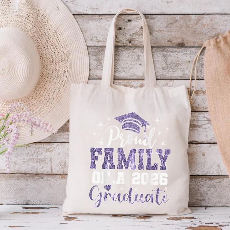 Super Proud Family Of 2026 Graduate Senior Graduation Family Canvas Tote Bag