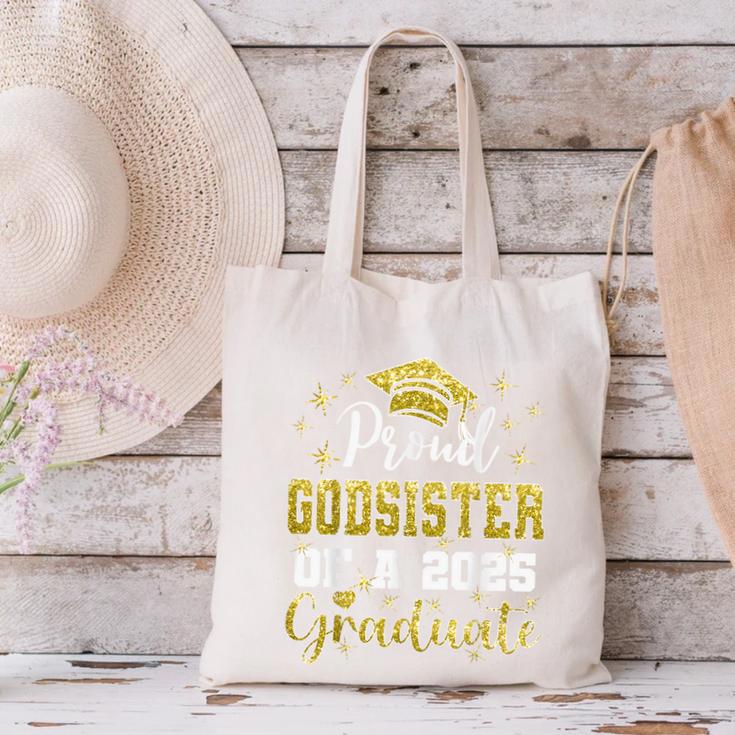 Super Proud Godsister Of 2025 Graduate Graduation Family Canvas Tote Bag