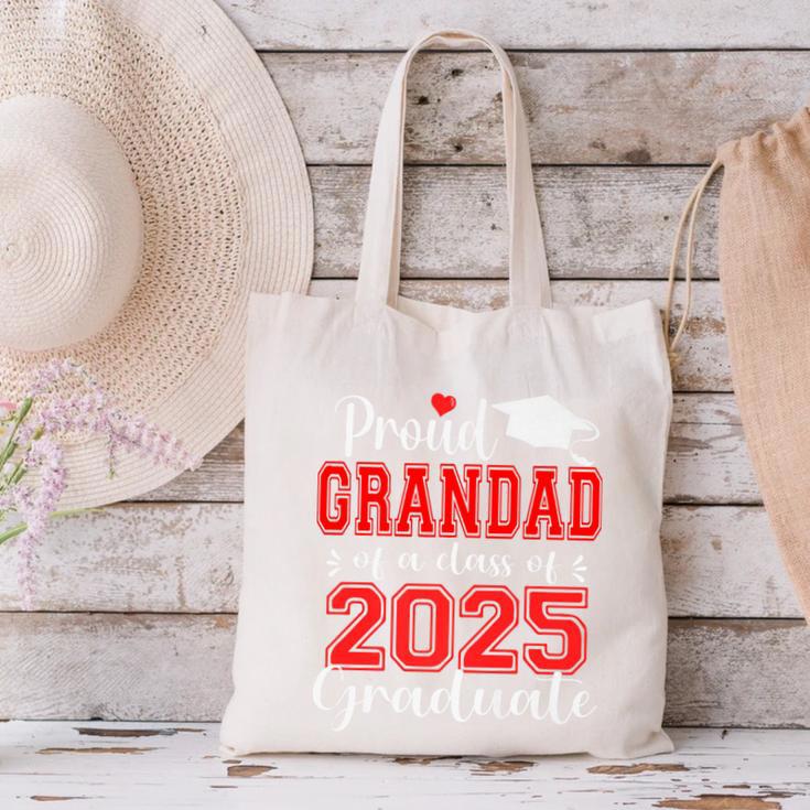 Super Proud Grandad Of 2025 Graduate Graduation Family Premium Canvas Tote Bag