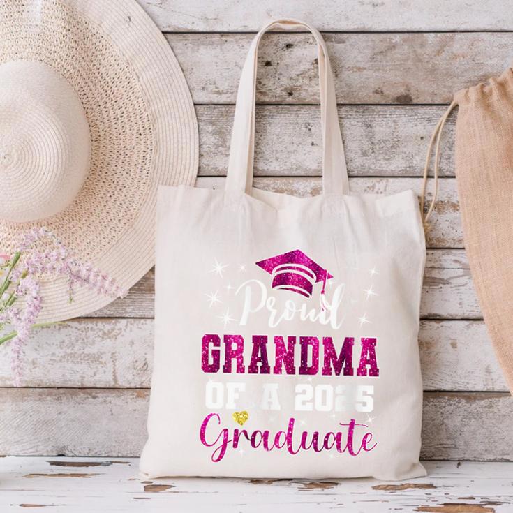 Super Proud Grandma Of 2025 Graduate Graduation Family Canvas Tote Bag