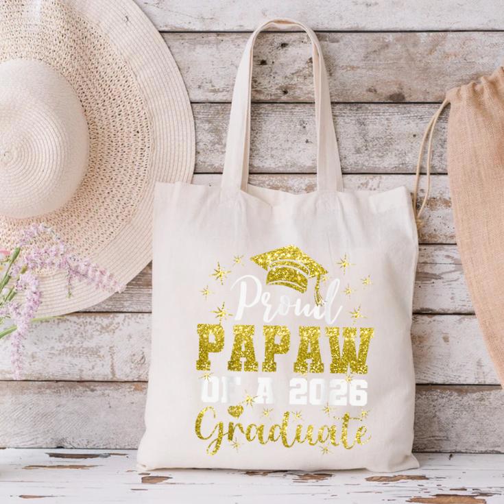 Super Proud Papaw Of 2026 Graduate Senior Graduation Family Canvas Tote Bag