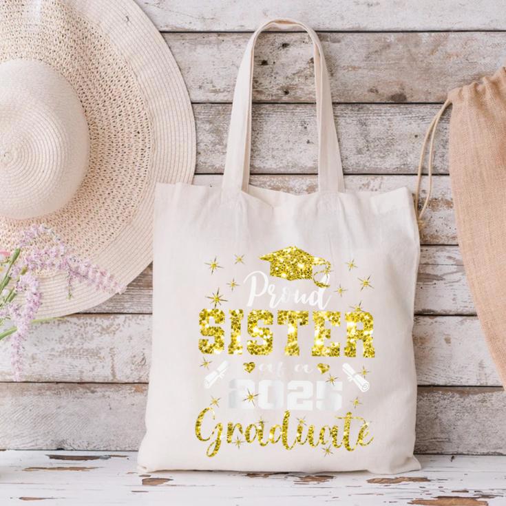 Super Proud Sister Of 2025 Graduate Senior Graduation Family Canvas Tote Bag