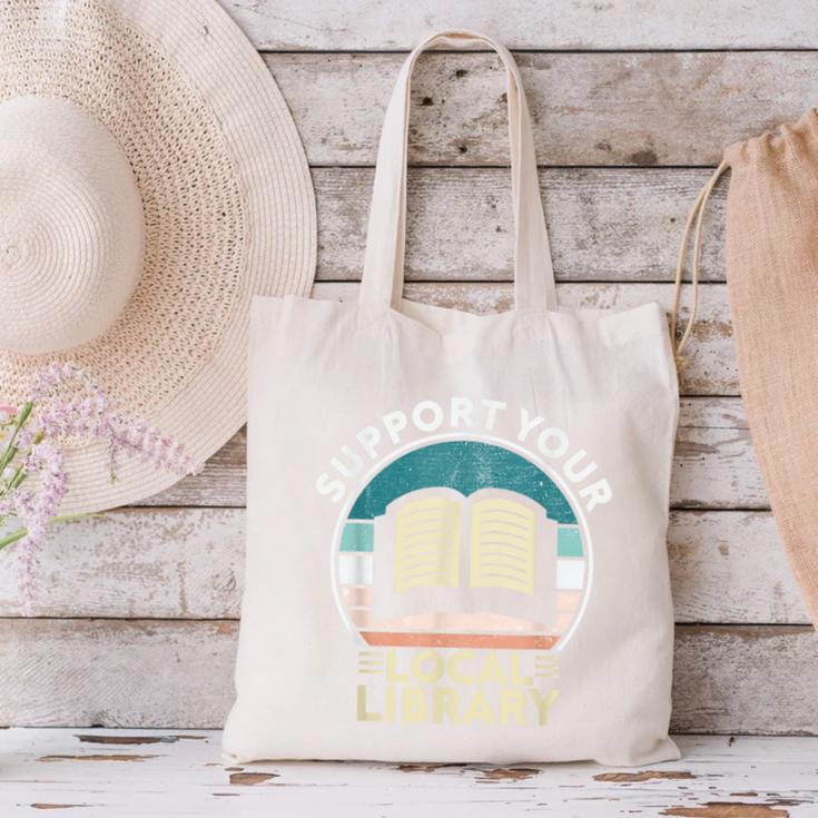 Support Your Local Library Book Lovers Canvas Tote Bag Support Your Local Library Book Lovers Canvas Tote Bag