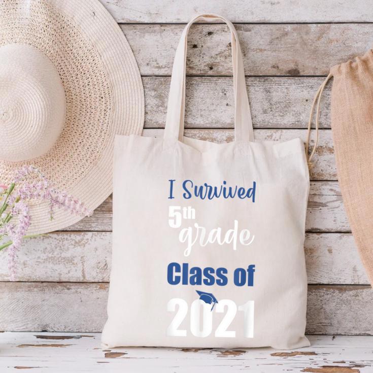 I Survived 5th Grade Class Of 2021 Quarantined Graduation 2 Canvas Tote Bag