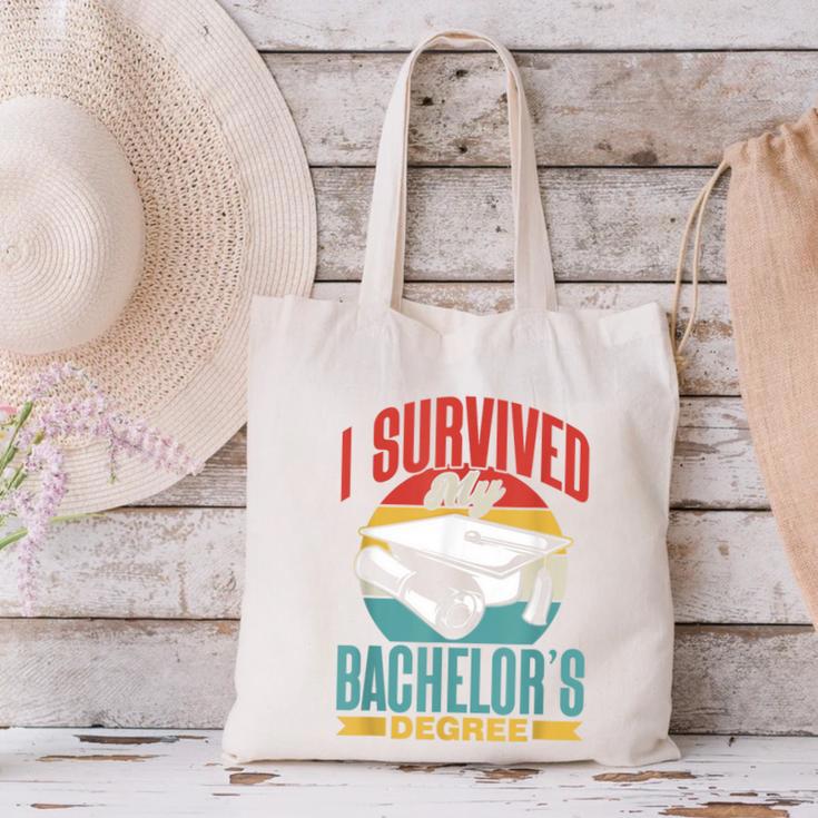 I Survived My Bachelor's Degree Party Bachelor Graduation Canvas Tote Bag