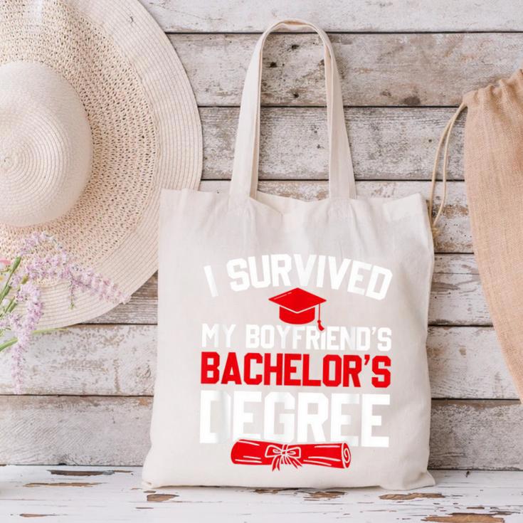 I Survived My Boyfriend's Bachelor's Degree Graduation Canvas Tote Bag