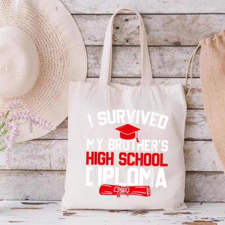 I Survived My Brother's High School Diploma Graduation Canvas Tote Bag
