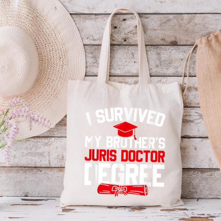 I Survived My Brother's Juris Doctor Degree Graduation Canvas Tote Bag