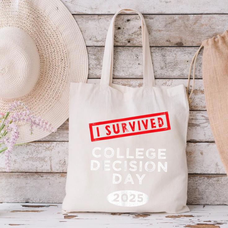 I Survived College Decision Day Graduation Class Of 25 Canvas Tote Bag