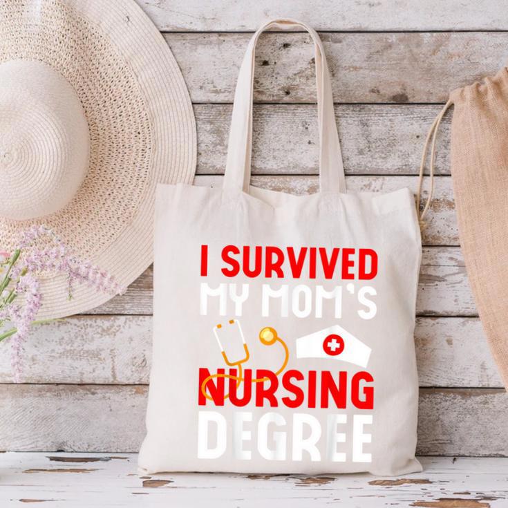 I Survived My Mom's Nursing Degree Graduation Day 2026 Canvas Tote Bag