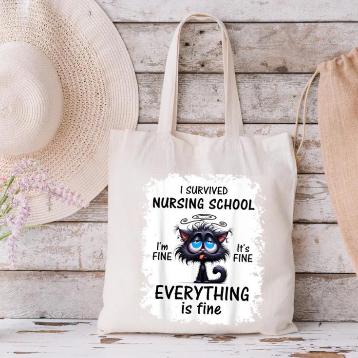 I Survived Nursing School Graduation 2025 Canvas Tote Bag