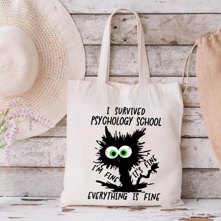 I Survived Psychology School Graduation 2026 2027 Canvas Tote Bag