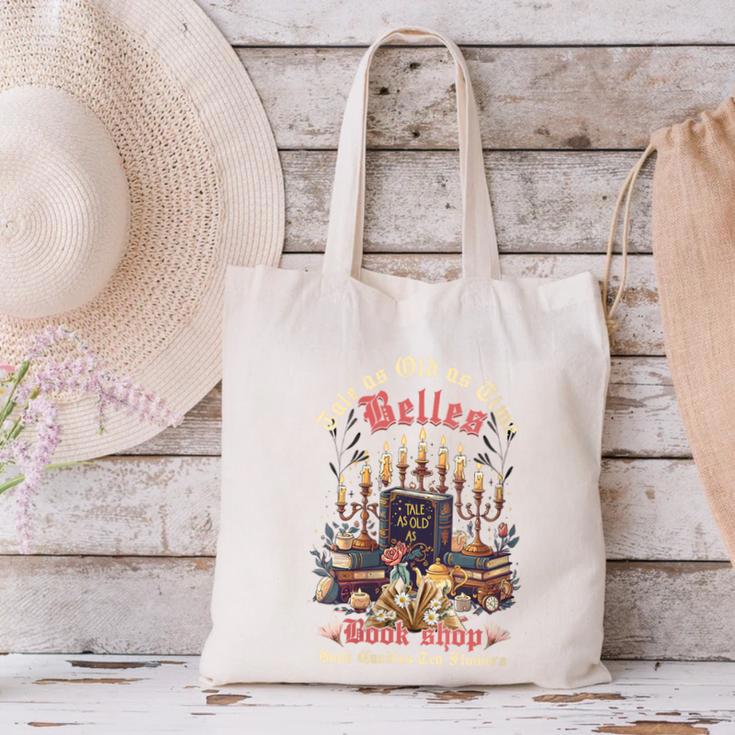 Tale As Old As Time Belles Book Shop Book Candles Tea Flower Canvas Tote Bag Tale As Old As Time Belles Book Shop Book Candles Tea Flower Canvas Tote Bag
