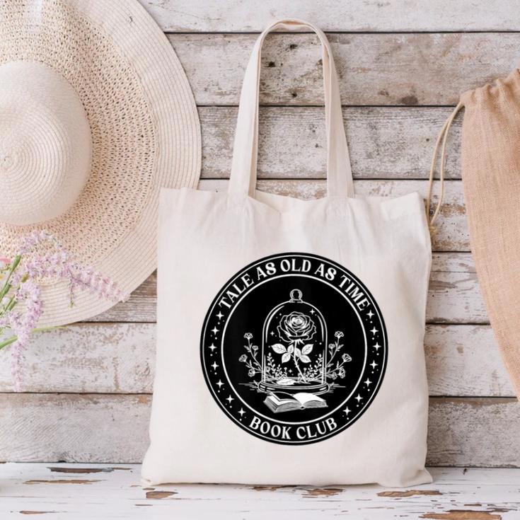 Tale As Old As Time Book Club Rose Canvas Tote Bag