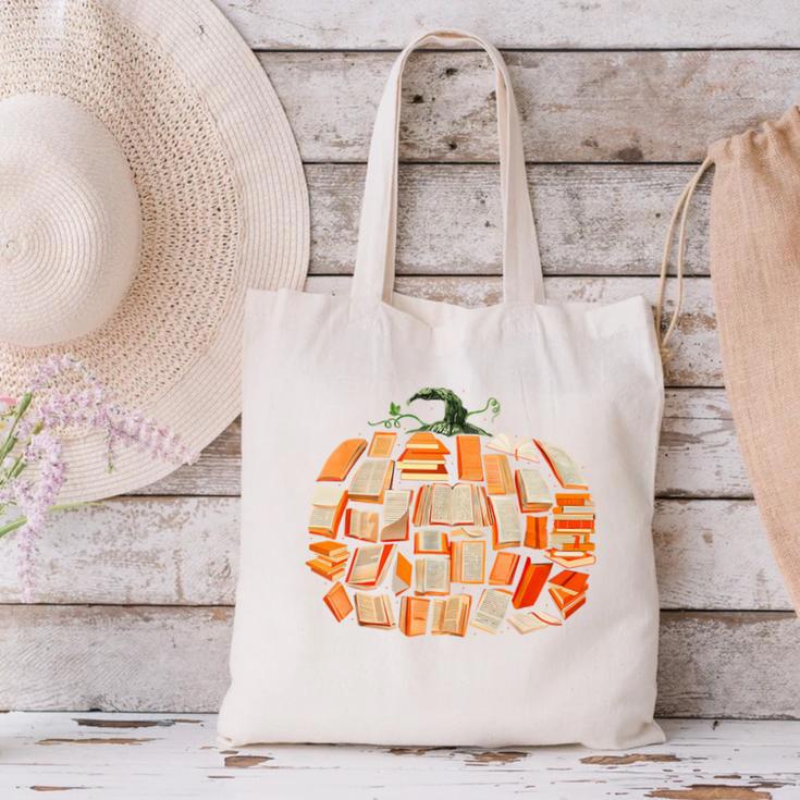 Thanksgiving Fall Books Pumpkins Vintage Library Teacher Kid Canvas Tote Bag Thanksgiving Fall Books Pumpkins Vintage Library Teacher Kid Canvas Tote Bag