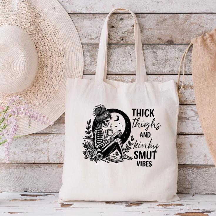 Thick Thighs And Kinky Smut Vibes Spicy Book Lovers Canvas Tote Bag Thick Thighs And Kinky Smut Vibes Spicy Book Lovers Canvas Tote Bag