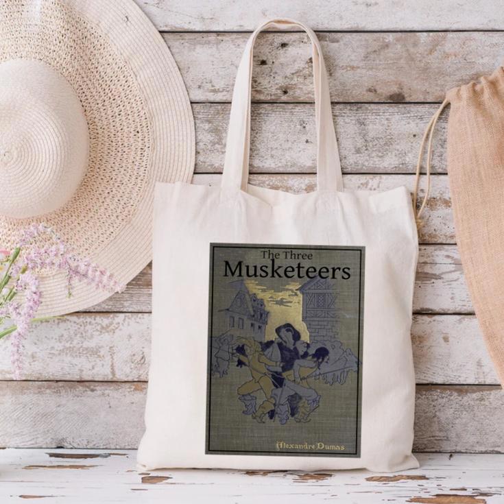 The Three Musketeers Book Cover Canvas Tote Bag The Three Musketeers Book Cover Canvas Tote Bag