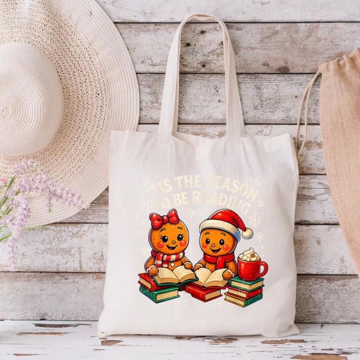 ’Tis The Season To Be Reading Book Lover Canvas Tote Bag
