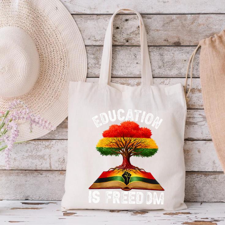 History Education Is Freedom Books Black History Canvas Tote Bag