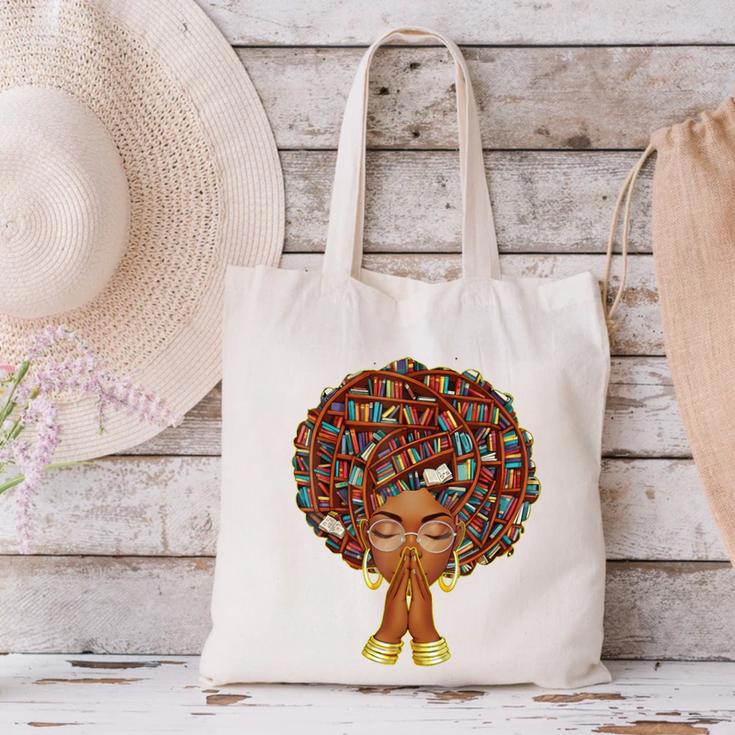 History Month Afro Book Lover Women Girls Librarian Canvas Tote Bag History Month Afro Book Lover Women Girls Librarian Canvas Tote Bag