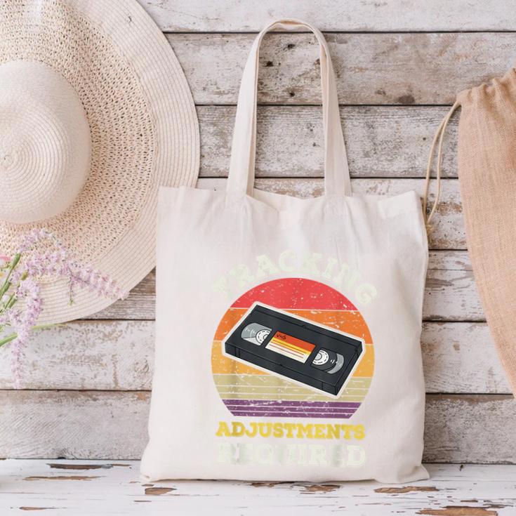 Tracking Adjustments Required Nostalgia VHS Retro Tape Canvas Tote Bag