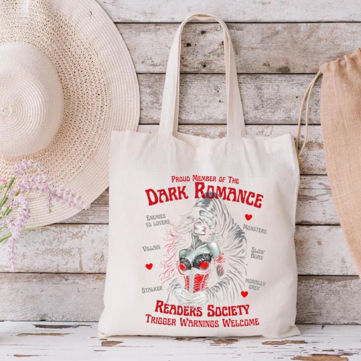 Trigger Warning Book Lover Dark Romance Smut Reader Canvas Tote Bag