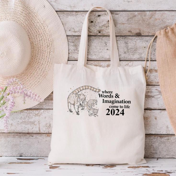 Tucson Festival Of Book TFOB 2024 Coatimundi Mascot Canvas Tote Bag