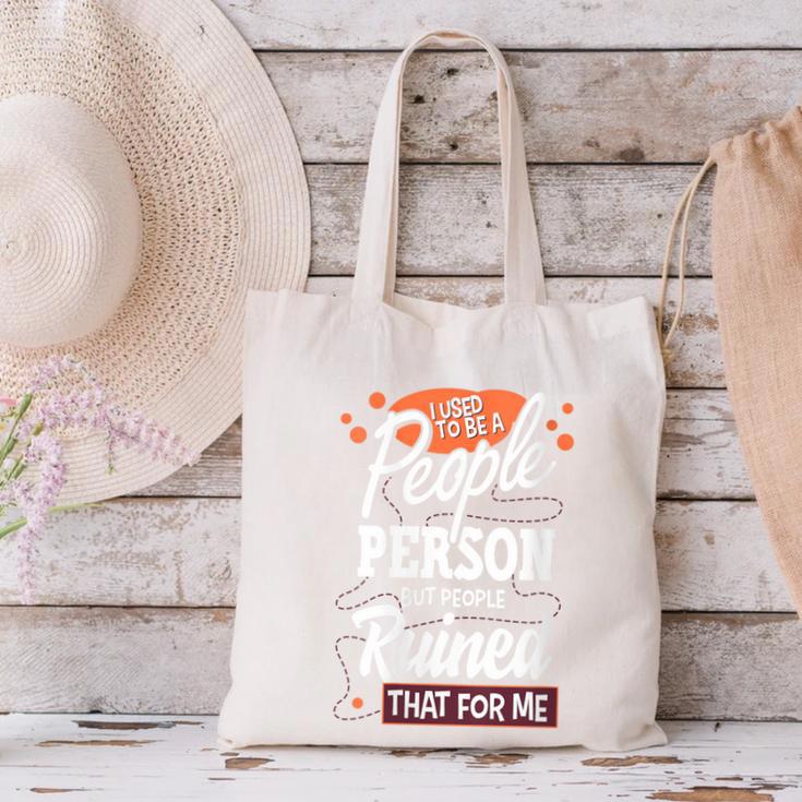 I Used To Be a People Person Antisocial Introvert Canvas Tote Bag