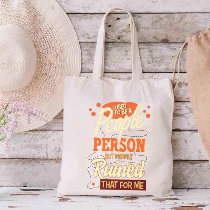 I Used To Be a People Person Antisocial Introvert Premium Canvas Tote Bag