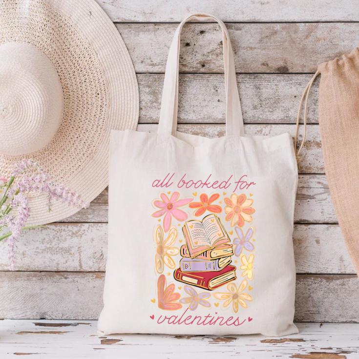 Valentine All Booked For Valentines Book Lovers Teacher Kids Canvas Tote Bag