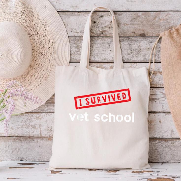 Vet School Tech Graduation Future Veternarians I Survived Canvas Tote Bag