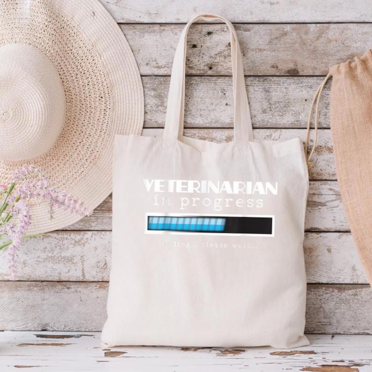 Veterinarian Progress Vet Graduation DVM Canvas Tote Bag