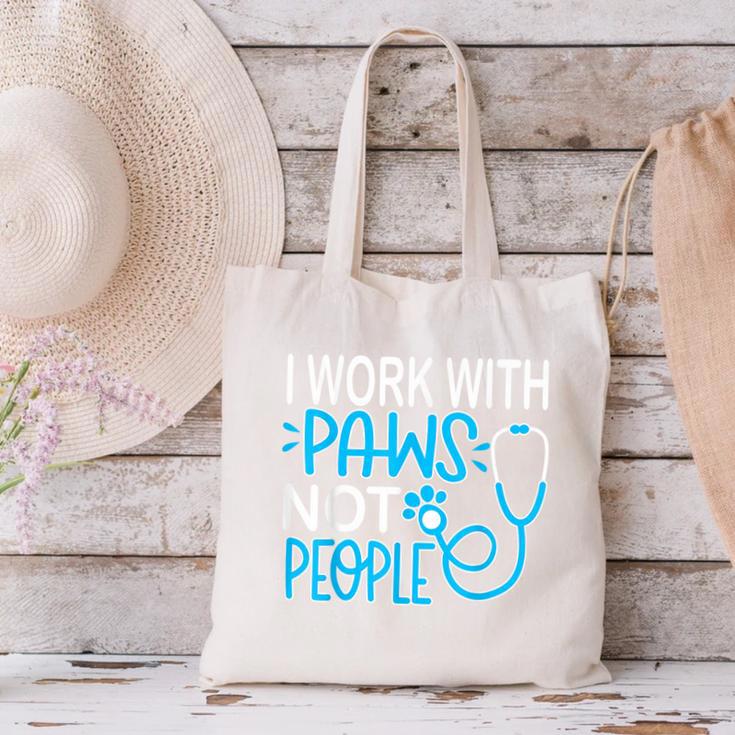Veterinarian Vet Tech Week Graduation Thank You Birthday Canvas Tote Bag